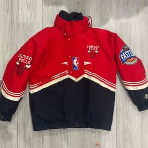 Vintage 90s Chicago Bulls NBA Eastern Conference Logo Athletic Jacket